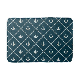 Navy Rope en Anchor Pattern Badmat