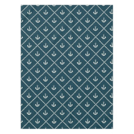Navy Rope en Anchor Pattern Tafelkleed