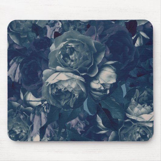 Navy Rose Bouquet Muismat (Voorkant)