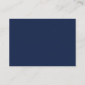 Navy Rose Gold Blush Floral Wedding Details QR  Informatiekaartje (Achterkant)