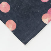 Navy Rosegold Monogram Gifts Girly Floral Pink Fleece Deken (Hoek)