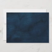 Navy Royal Blue Blush Floral Save the Date Kaart (Achterkant)