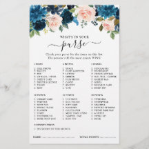 Navy Royal Blue Blush Pink Vrijgezellenfeest game