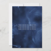 Navy Royal Blue Diamond Tiara Dress Quinceanera Kaart (Achterkant)