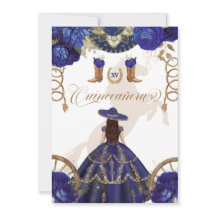 Navy Royal Blue Western Charro 2-Sided Quinceanera