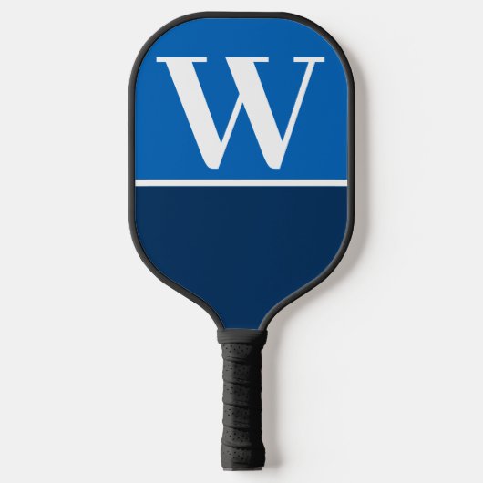Navy Royal College Team Kleuren Monogram Pickleball Paddle (Voorkant)