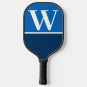 Navy Royal College Team Kleuren Monogram Pickleball Paddle (Achterkant)