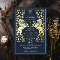 Navy Royal Lion middeleeuwse bruiloft