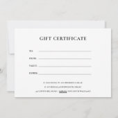 NAVY ROZE BLAUWE FAUNA KRANS CADEAU CERTIFICAAT KA FEESTDAGENKAART (Achterkant)