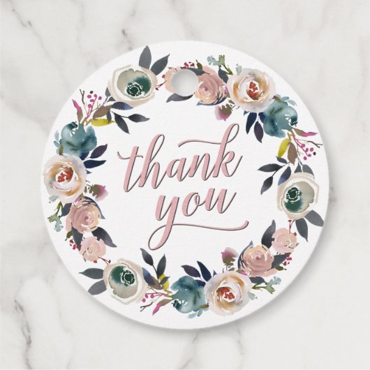 Navy Roze Bruiloft Vrijgezellenfeest Monogram Dank Bedankjes Labels (Achterkant)