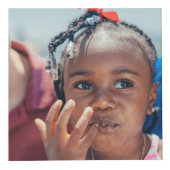 Navy roze Love maakt familie 4 foto's Kubus (Rechts)