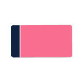 Navy, Roze, Wit Print-At Home Adres Label (Voorkant)