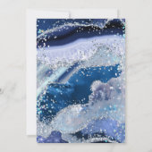 *~* NAVY RSVP Website AGATE Sterren AR13 Huwelijk Kaart (Achterkant)