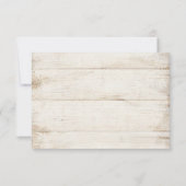 Navy & Rust Boho Flowers Light Wood Weddenschap RSVP Kaartje (Achterkant)