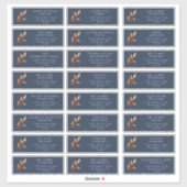 Navy Rust Gast Adresetiketten Sticker (Vel)