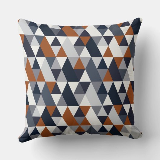 Navy Rust Geometry IV Kussen (Achterkant)