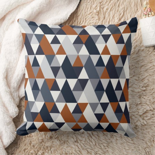 Navy Rust Geometry IV Kussen (Deken)