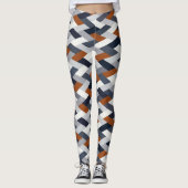 Navy Rust Geometry VIB B Leggings (Voorkant)