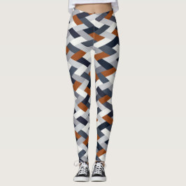 Navy Rust Geometry VIB B Leggings