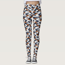 Navy Rust Geometry VIB C Leggings