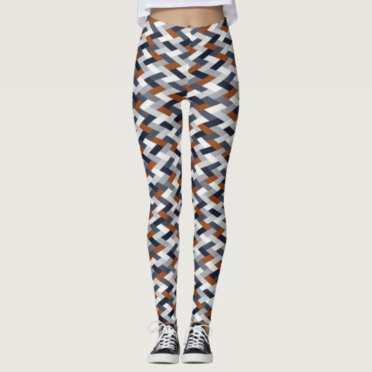 Navy Rust Geometry VIB C Leggings (Voorkant)