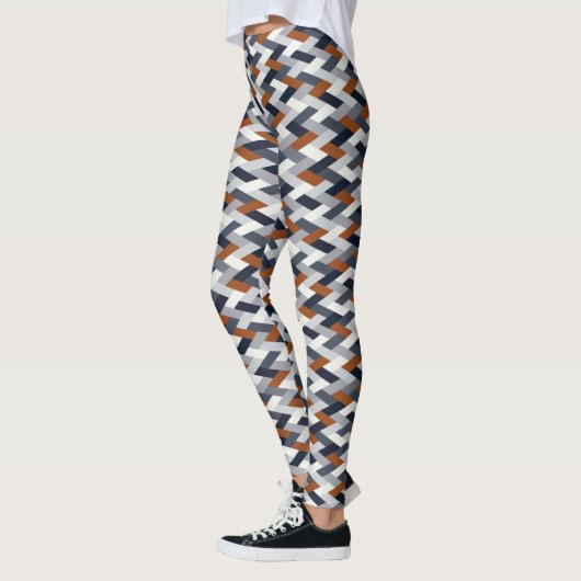 Navy Rust Geometry VIB C Leggings (Links)