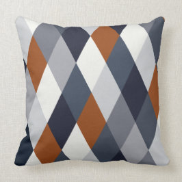 Navy Rust Geometry VII Kussen