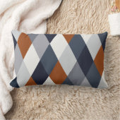 Navy Rust Geometry VIIA Kussen (Deken)