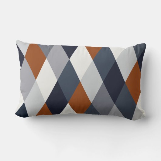 Navy Rust Geometry VIIA Kussen (Achterkant)