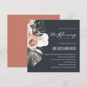 NAVY RUST MONSTERA FLORA DE MORGEN NA AFSTAND KAART (Voorkant / Achterkant)