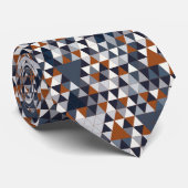 Navy Rust Triangles III Stropdas (Opgerold)