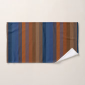 Navy & Rust Vertical Stripes Bad Handdoek (Handdoek)
