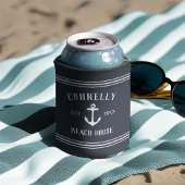 Navy Rustic Anchor Personalized Beach House Blikjeskoeler