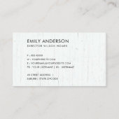 NAVY RUSTIC FLORAL BIRD HOUSE DANK U REALTOR VISITEKAARTJE (Achterkant)