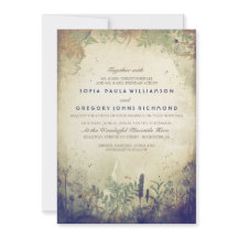 Navy rustieke Woodland bruiloft uitnodiging