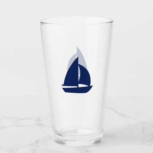 Navy Sailboot Glas (Voorkant)