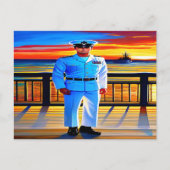 Navy Sailor Briefkaart (Voorkant)