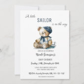 Navy Sailor Nautical Beer Baby shower Uitnodiging (Voorkant)