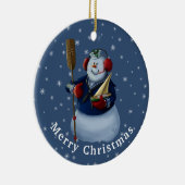 Navy Sailor Snowman Ornament Gift (Rechts)
