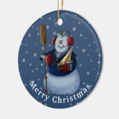 Navy Sailor Snowman Ornament Gift (Links)