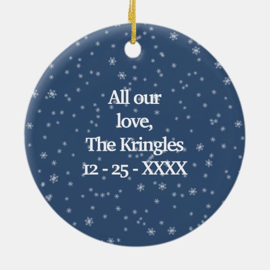 Navy Sailor Snowman Ornament Gift (Achterkant)