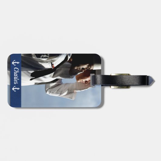 Navy Sailors - Gepersonaliseerd Bagagelabel (Achterkant horizontaal)