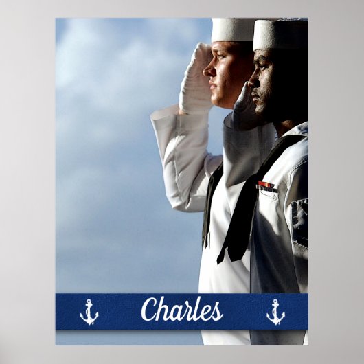 Navy Sailors - Gepersonaliseerd Poster (Voorkant)