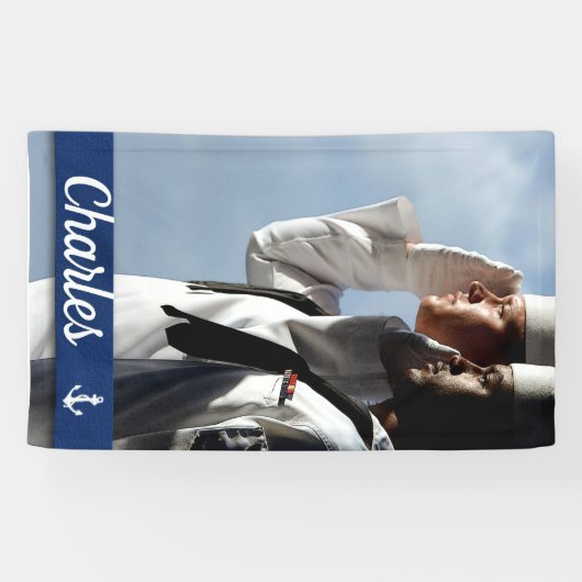 Navy Sailors - Gepersonaliseerd Spandoek (Horizontaal)