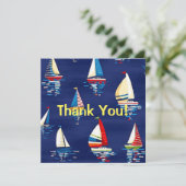 Navy Sailships Pattern Dank u (Staand voorkant)