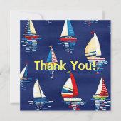 Navy Sailships Pattern Dank u (Voorkant)