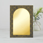 Navy Save The Date Gold Foil Kaart (Staand Voorkant)