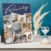 Navy Scattered Foto Collage Familie Fotoplaat (Zijkant)