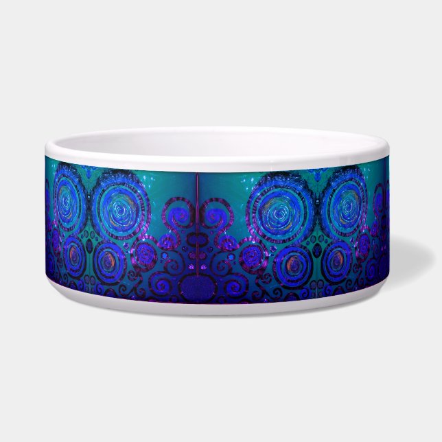 NAVY-schaal van keramische honden | m3galleryStudi Voerbakje (Voorkant)