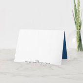 Navy Schattige Hart Wedding Dank u Kaarten (Achterkant)